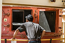 maxi plant | Jacques Van Wyk checking inside crusher