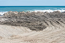trucks carrying sand & gravel | beach nourishment