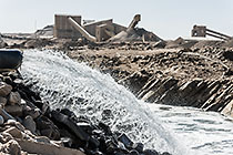 processing water pumped back into chanel for recycling