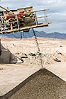 conveyor belt carrying waste gravel from processing