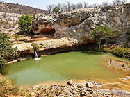 Lisa at waterfall