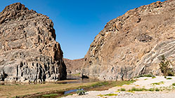 water flowing in Puros canyon