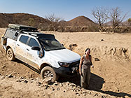 Lisa & ranger on powdery dust track