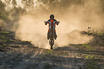 James on motobike