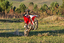James on motobike