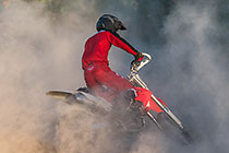 James on motobike