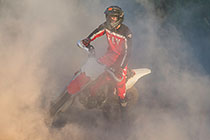 James on motobike