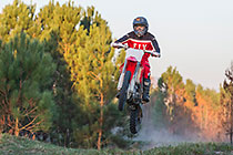 James on motobike