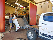 building camper on ranger