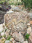 rock patterns | Lisa hiking in gorge of Olive trail