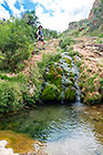 Lisa near rock pool along Waterkloof trail