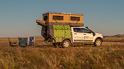 ranger at campsite at dawn