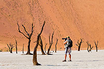 Paul taking photo in Deadvlei