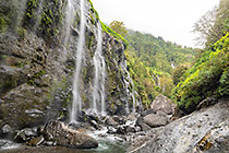 waterfalls along river
