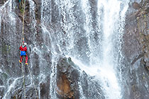 adrenaline junkies abseiling waterfalls