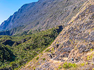 Lisa hiking on trail & mountains