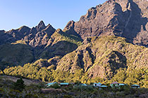 village on plateau & mountains
