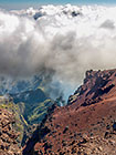 Cilaos circus & mountains under clouds