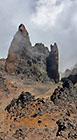 moonscape mountain peaks under clouds
