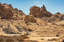 rock formation along riverbed