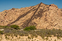 rock formation along riverbed