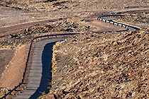 steep road to telecommunication tower