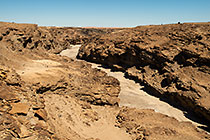 sandy riverbed in canyon