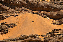 sand between rocks