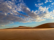 sand dunes at sunset 