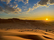 sand dunes at sunset 