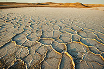 salt pan at sunset
