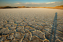 salt pan at sunset