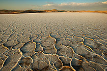 salt pan at sunset