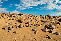rocks in arid plain
