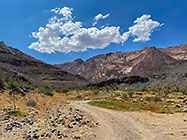 track into valley