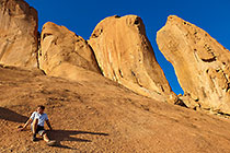 James sitting on monolith mountain