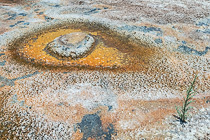 salt deposit in riverbed