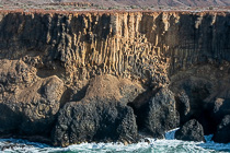 seashore with bassalt cliffs