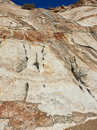 rock formation on the bank of riverbed
