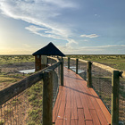 passerelle at sunset