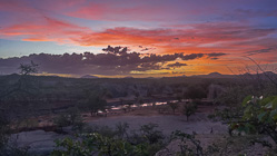 river at sunset