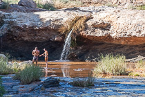 james & Naomi near waterfall & pool