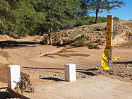 water level indicator in riverbed