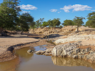 water in riverbed