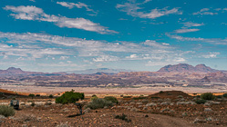 arid valley under clouds