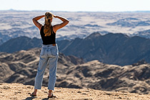 Jojo watching rock formation