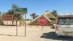 camping car at park entrance