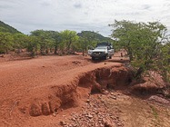 ranger camper on eroded track