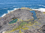 people at natural sea pools