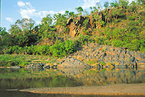 Mkuze river + rock cliffs early morning